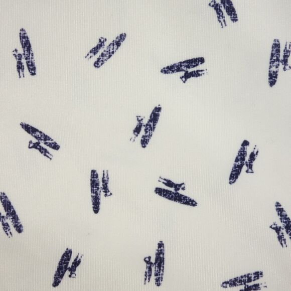 Johnnie O Polo Shirt Mens Large White Blue Golf Surf Logo All Over Print 4 Way - Picture 5 of 12